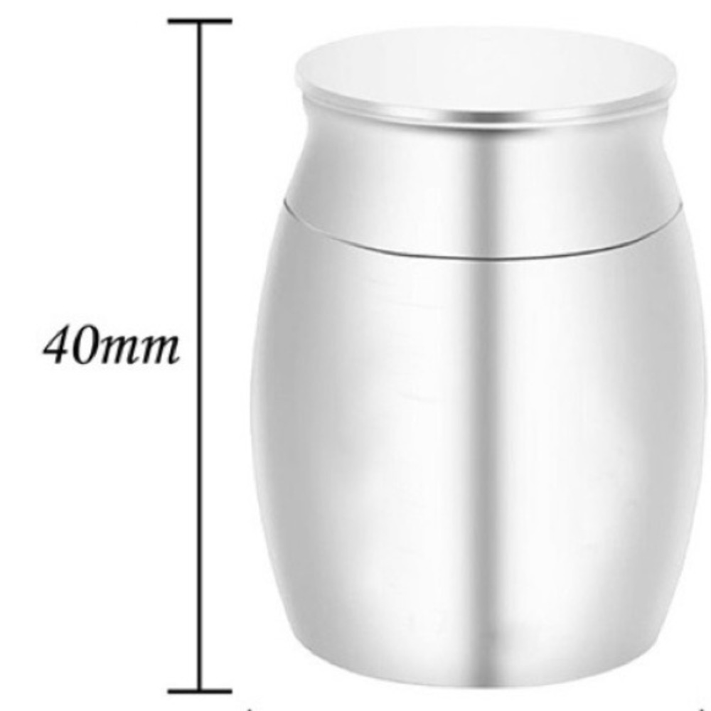 Cremation Memorial Sleek Silver Urn - Picture 3 of 5